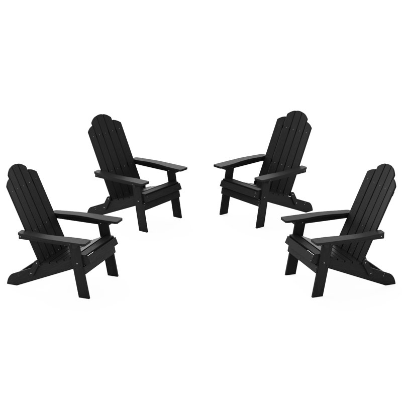 HERACLES Outdoor Plastic Folding Adirondack Chair For All Weather (Set